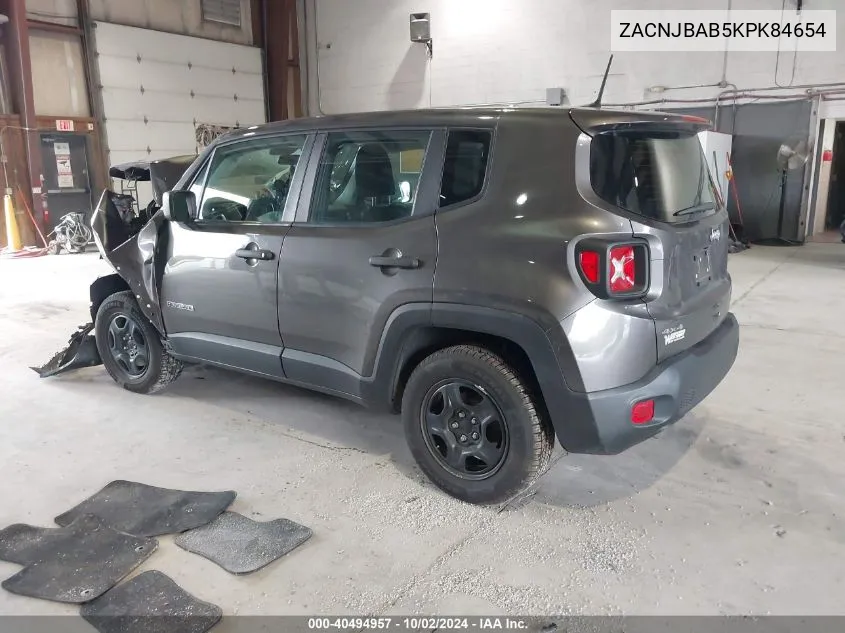 ZACNJBAB5KPK84654 2019 Jeep Renegade Sport 4X4