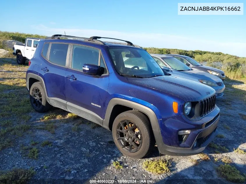 2019 Jeep Renegade Latitude VIN: ZACNJABB4KPK16662 Lot: 40503233