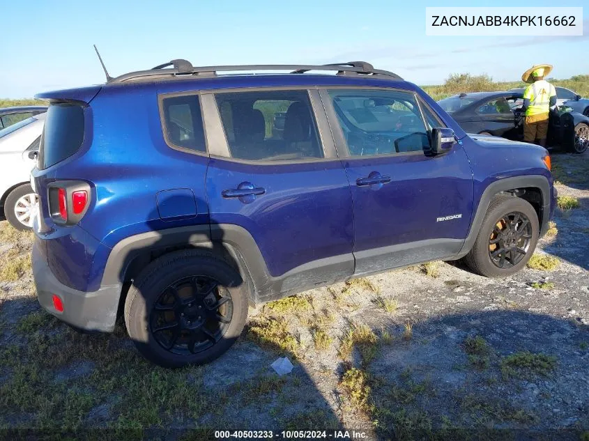 2019 Jeep Renegade Latitude VIN: ZACNJABB4KPK16662 Lot: 40503233