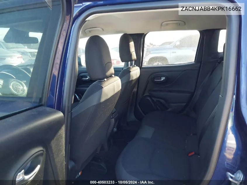 2019 Jeep Renegade Latitude VIN: ZACNJABB4KPK16662 Lot: 40503233