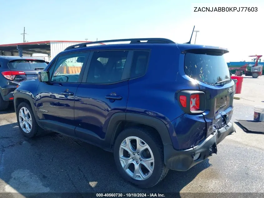 ZACNJABB0KPJ77603 2019 Jeep Renegade Latitude Fwd