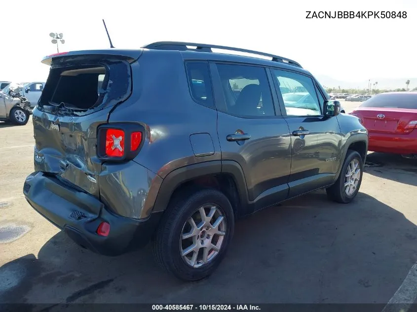 2019 Jeep Renegade Latitude 4X4 VIN: ZACNJBBB4KPK50848 Lot: 40585467