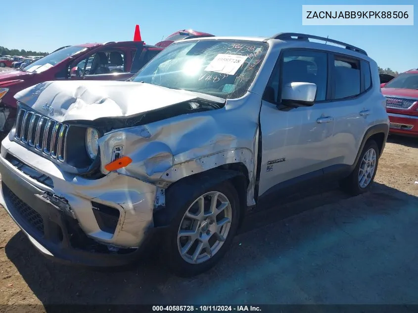 2019 Jeep Renegade Latitude Fwd VIN: ZACNJABB9KPK88506 Lot: 40585728