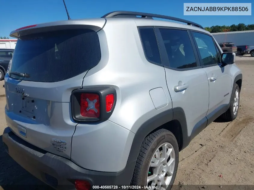 2019 Jeep Renegade Latitude Fwd VIN: ZACNJABB9KPK88506 Lot: 40585728