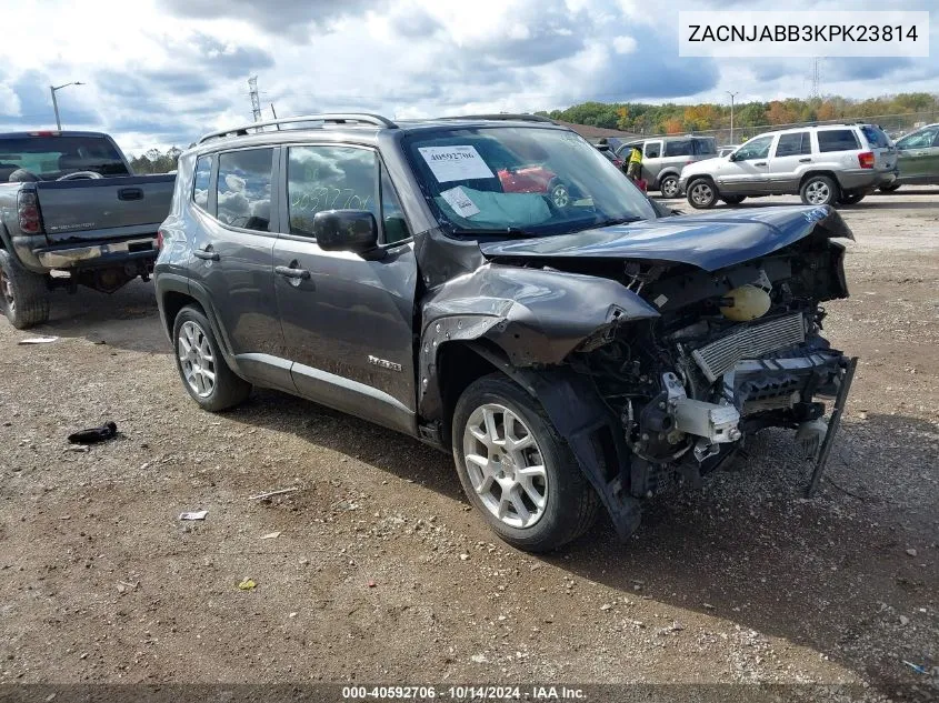 2019 Jeep Renegade Latitude Fwd VIN: ZACNJABB3KPK23814 Lot: 40592706