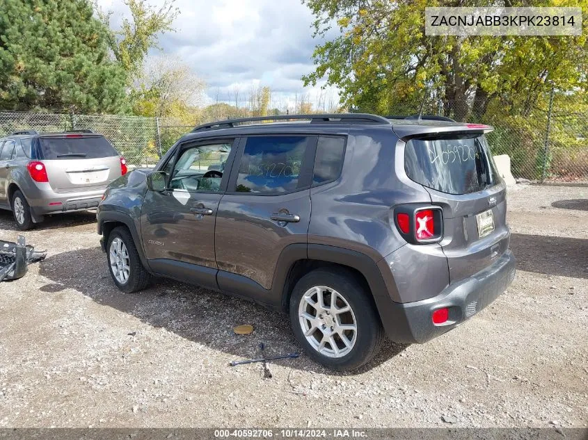 2019 Jeep Renegade Latitude Fwd VIN: ZACNJABB3KPK23814 Lot: 40592706