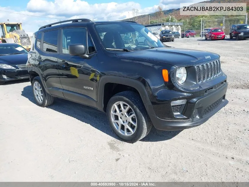 2019 Jeep Renegade Sport 4X4 VIN: ZACNJBAB2KPJ84303 Lot: 40593980