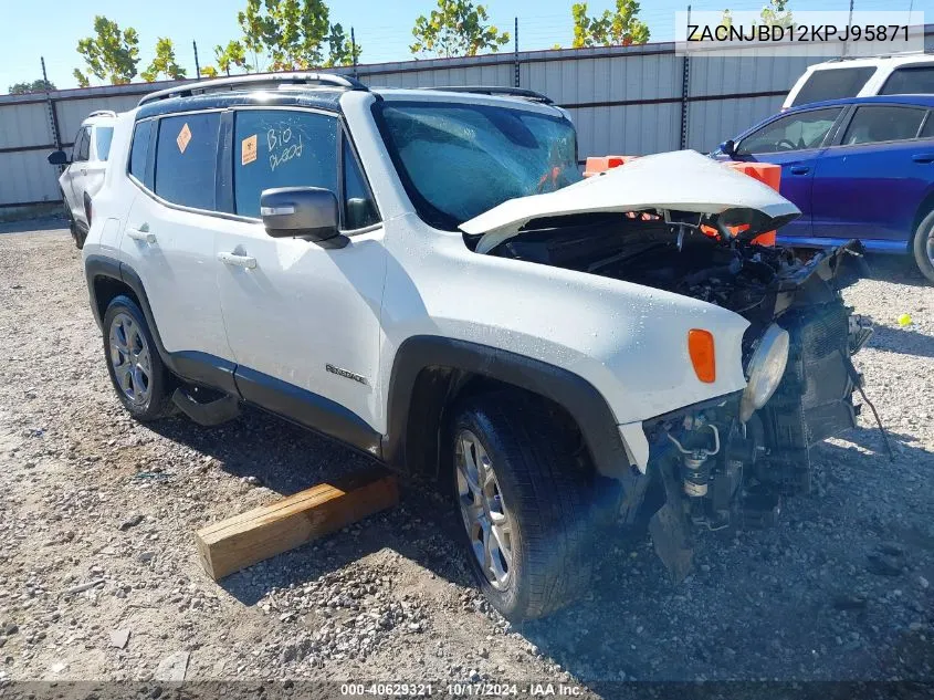 2019 Jeep Renegade Limited 4X4 VIN: ZACNJBD12KPJ95871 Lot: 40629321