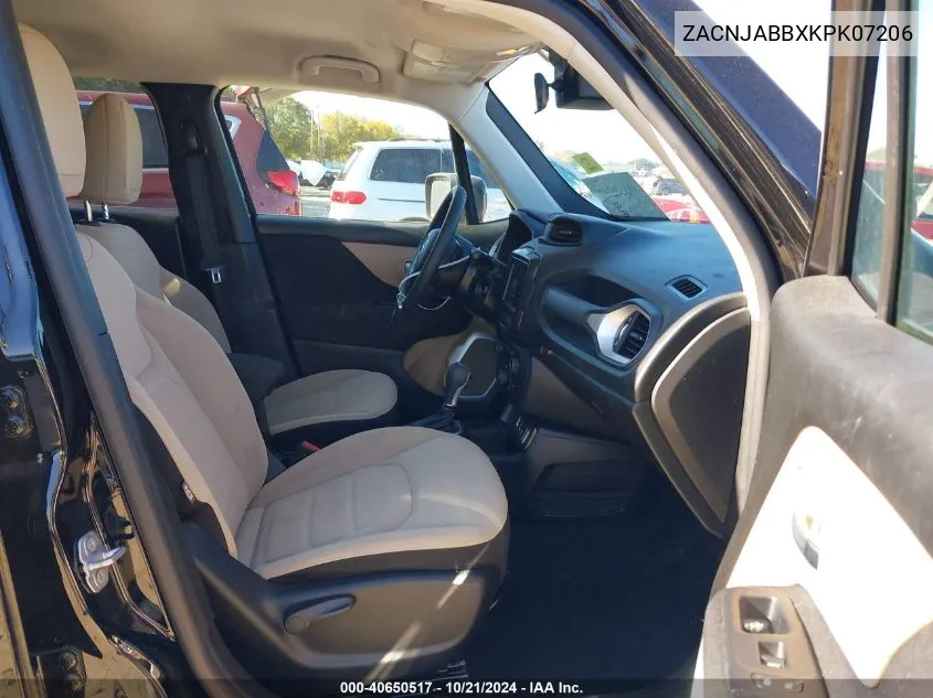 ZACNJABBXKPK07206 2019 Jeep Renegade Latitude Fwd