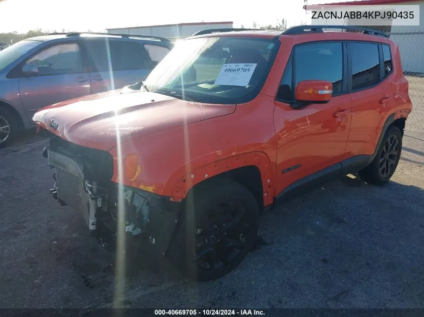 2019 Jeep Renegade Altitude Fwd VIN: ZACNJABB4KPJ90435 Lot: 40669705