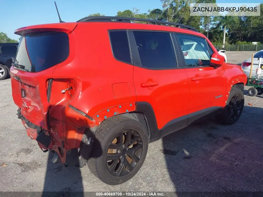 2019 Jeep Renegade Altitude Fwd VIN: ZACNJABB4KPJ90435 Lot: 40669705