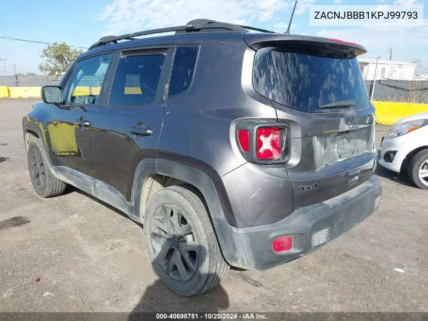 2019 Jeep Renegade Altitude 4X4 VIN: ZACNJBBB1KPJ99793 Lot: 40698751