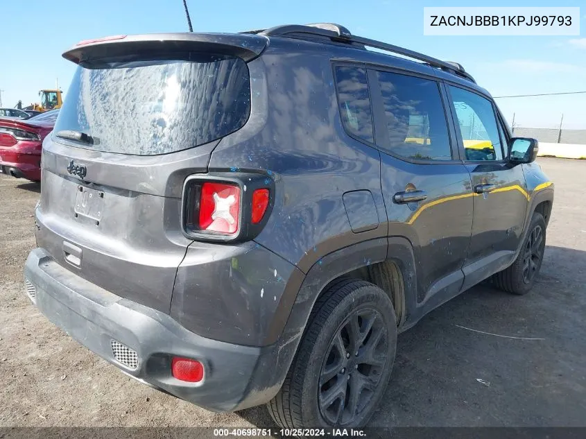 2019 Jeep Renegade Altitude 4X4 VIN: ZACNJBBB1KPJ99793 Lot: 40698751