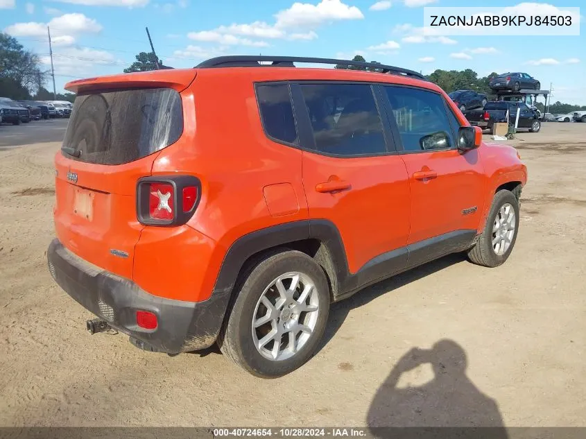 2019 Jeep Renegade Latitude Fwd VIN: ZACNJABB9KPJ84503 Lot: 40724654