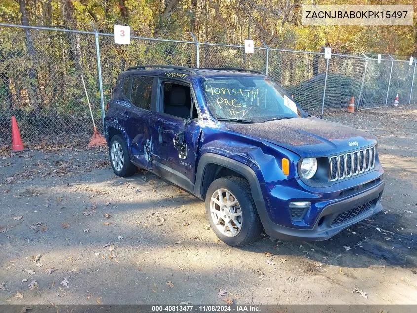 2019 Jeep Renegade Sport 4X4 VIN: ZACNJBAB0KPK15497 Lot: 40813477