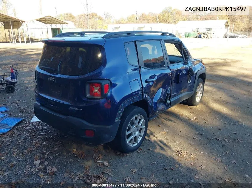 2019 Jeep Renegade Sport 4X4 VIN: ZACNJBAB0KPK15497 Lot: 40813477