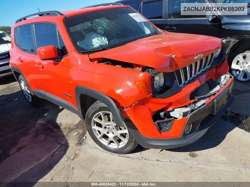 ZACNJABB2KPK88203 2019 Jeep Renegade Latitude Fwd