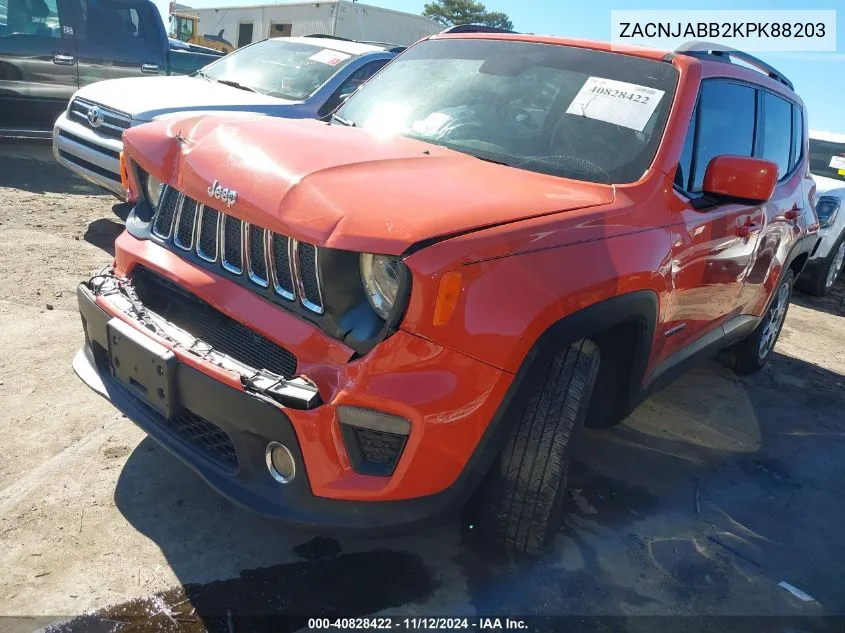 ZACNJABB2KPK88203 2019 Jeep Renegade Latitude Fwd