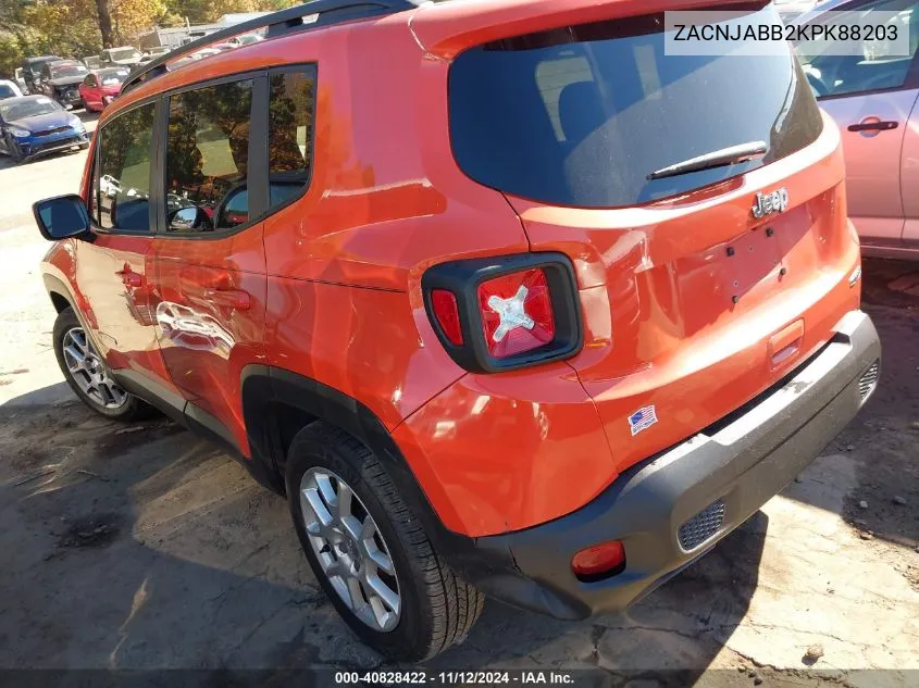 ZACNJABB2KPK88203 2019 Jeep Renegade Latitude Fwd