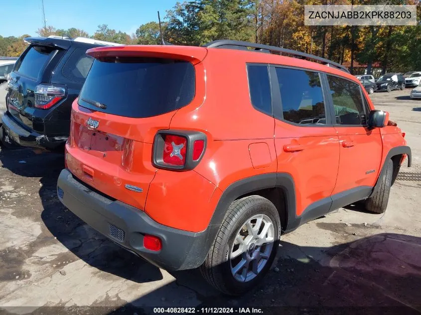 ZACNJABB2KPK88203 2019 Jeep Renegade Latitude Fwd