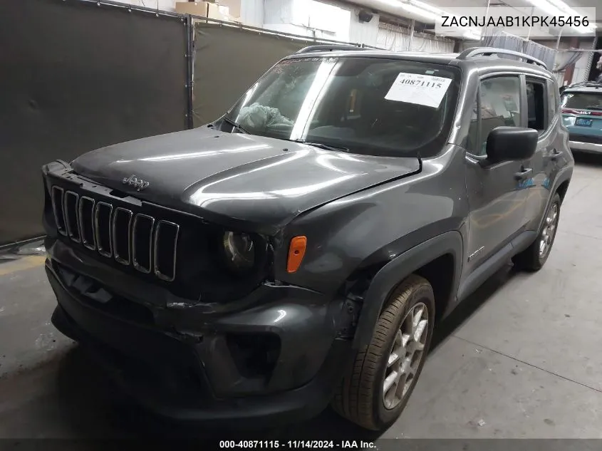 2019 Jeep Renegade Sport Fwd VIN: ZACNJAAB1KPK45456 Lot: 40871115