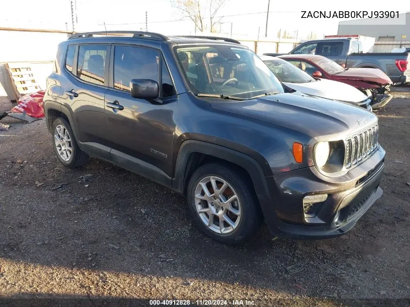 2019 Jeep Renegade Latitude Fwd VIN: ZACNJABB0KPJ93901 Lot: 40912828