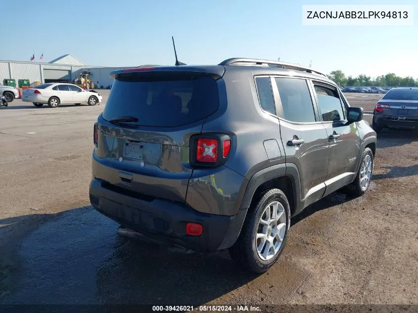 2020 Jeep Renegade Latitude Fwd VIN: ZACNJABB2LPK94813 Lot: 39426021