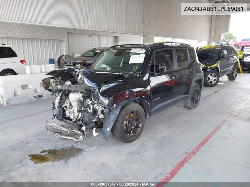 2020 Jeep Renegade Altitude Fwd VIN: ZACNJABB1LPL69081 Lot: 39637347