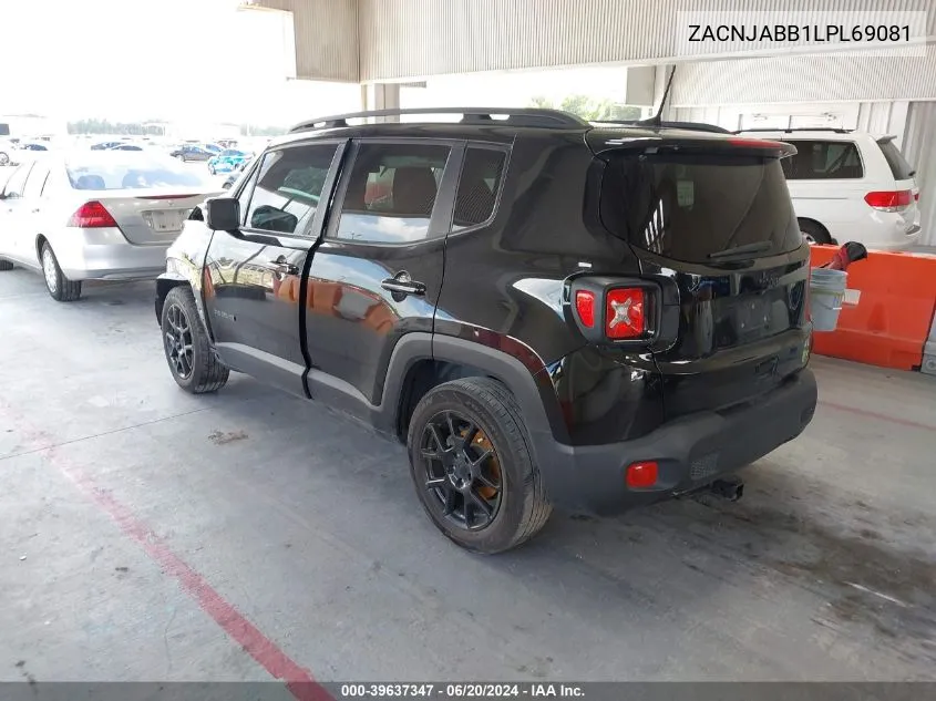 2020 Jeep Renegade Altitude Fwd VIN: ZACNJABB1LPL69081 Lot: 39637347