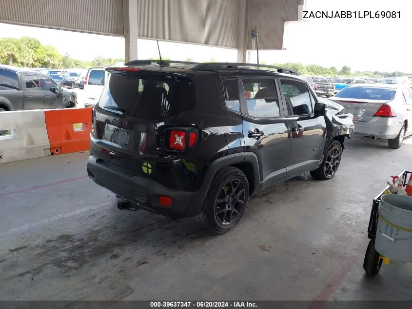 2020 Jeep Renegade Altitude Fwd VIN: ZACNJABB1LPL69081 Lot: 39637347