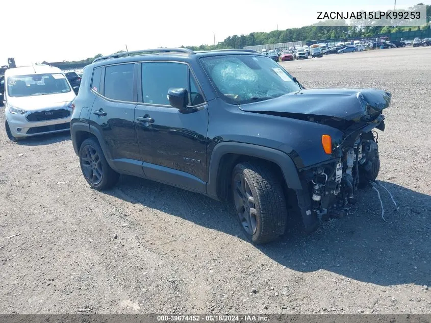 2020 Jeep Renegade High Altitude Fwd VIN: ZACNJAB15LPK99253 Lot: 39674452