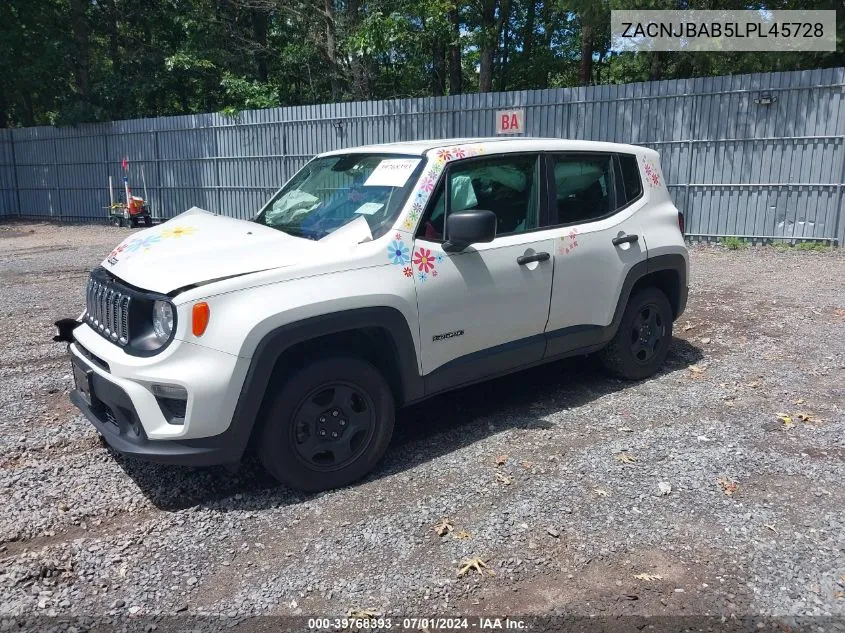 ZACNJBAB5LPL45728 2020 Jeep Renegade Sport 4X4