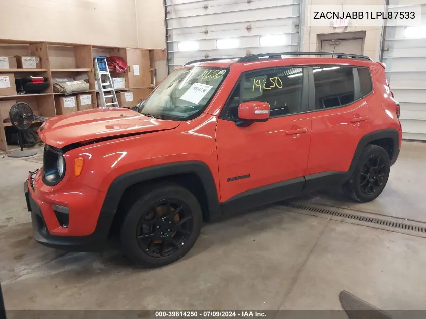 ZACNJABB1LPL87533 2020 Jeep Renegade Altitude Fwd