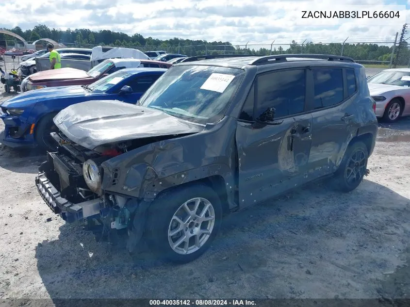 2020 Jeep Renegade Latitude Fwd VIN: ZACNJABB3LPL66604 Lot: 40035142