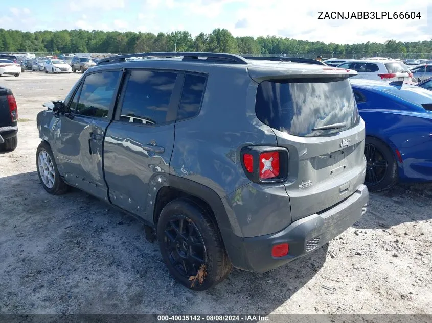 2020 Jeep Renegade Latitude Fwd VIN: ZACNJABB3LPL66604 Lot: 40035142