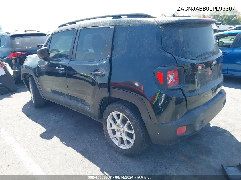 2020 Jeep Renegade Latitude Fwd VIN: ZACNJABB0LPL93307 Lot: 40089987