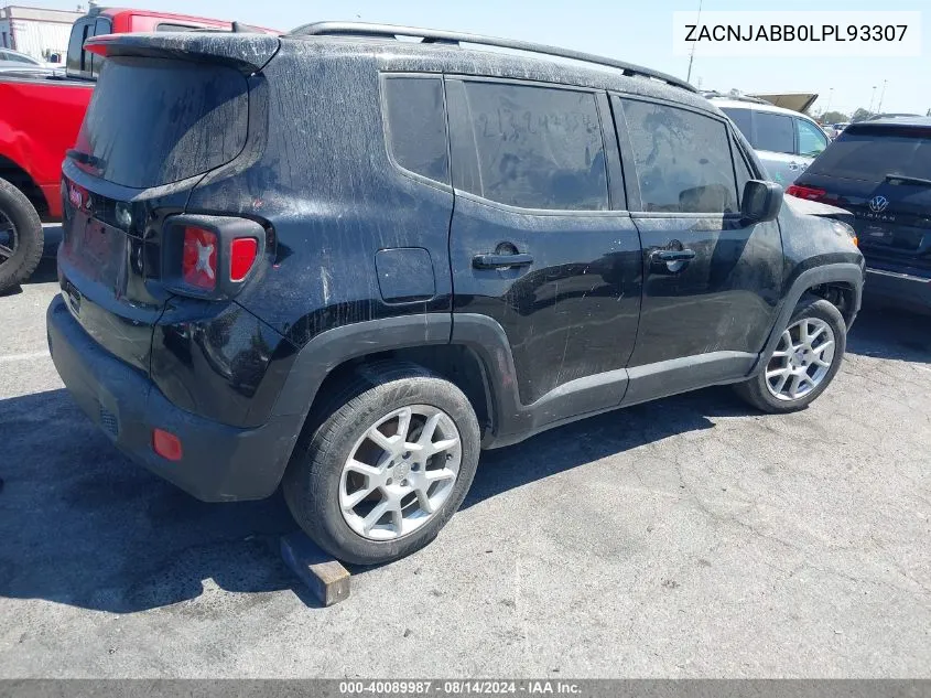 2020 Jeep Renegade Latitude Fwd VIN: ZACNJABB0LPL93307 Lot: 40089987