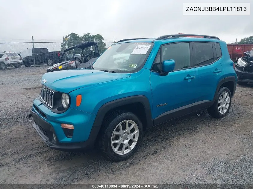 2020 Jeep Renegade Latitude 4X4 VIN: ZACNJBBB4LPL11813 Lot: 40110894