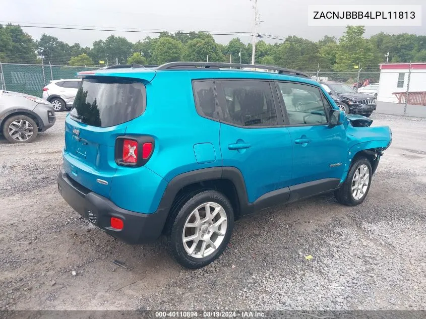 2020 Jeep Renegade Latitude 4X4 VIN: ZACNJBBB4LPL11813 Lot: 40110894