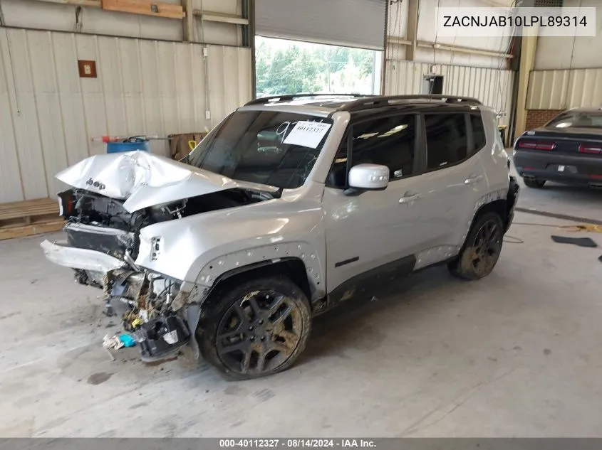 2020 Jeep Renegade High Altitude Fwd VIN: ZACNJAB10LPL89314 Lot: 40112327