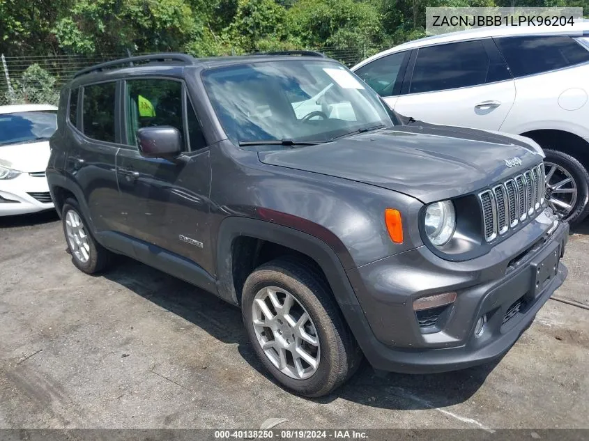 2020 Jeep Renegade Latitude 4X4 VIN: ZACNJBBB1LPK96204 Lot: 40138250