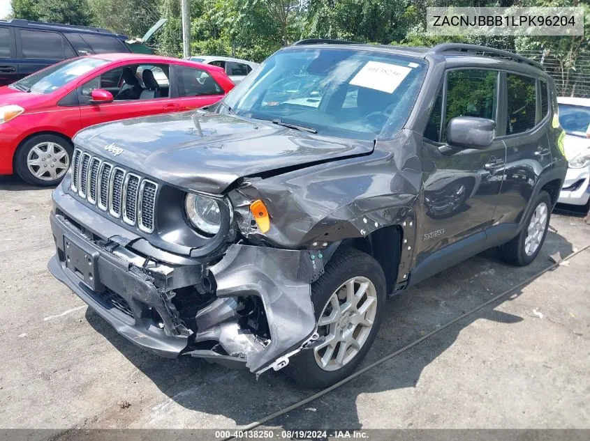 2020 Jeep Renegade Latitude 4X4 VIN: ZACNJBBB1LPK96204 Lot: 40138250