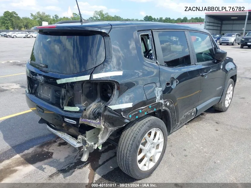 2020 Jeep Renegade Latitude Fwd VIN: ZACNJABB0LPL76782 Lot: 40151017