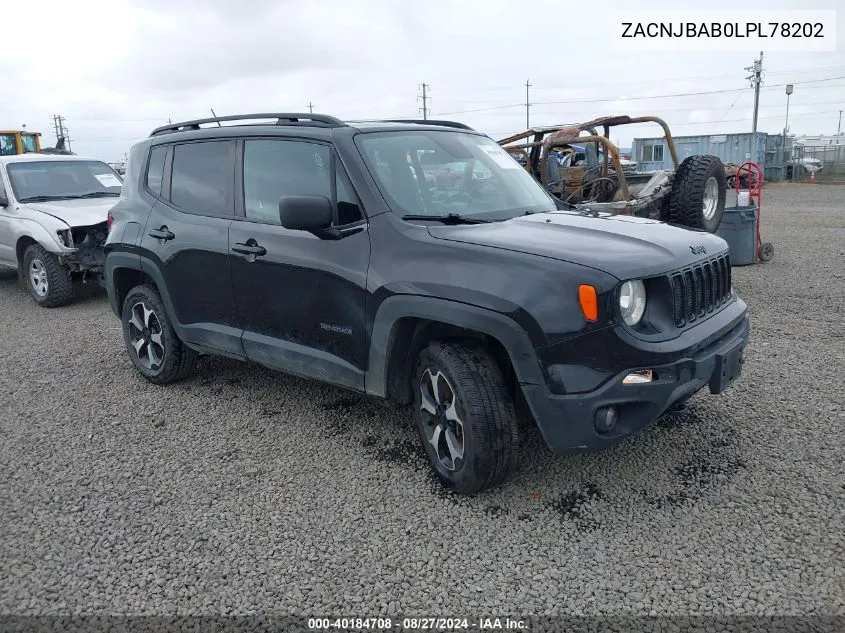 ZACNJBAB0LPL78202 2020 Jeep Renegade North Edition 4X4