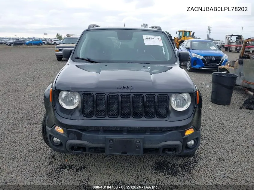 2020 Jeep Renegade North Edition 4X4 VIN: ZACNJBAB0LPL78202 Lot: 40184708