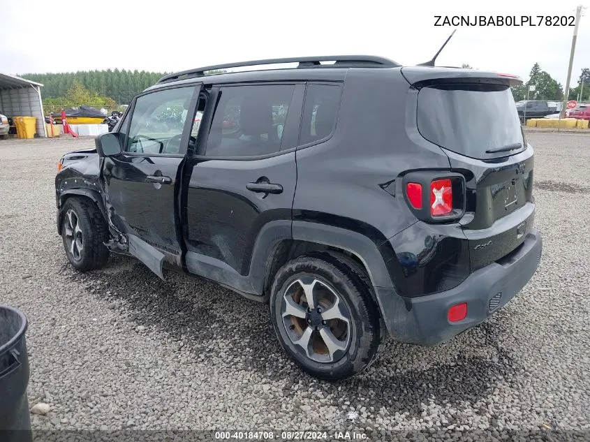 2020 Jeep Renegade North Edition 4X4 VIN: ZACNJBAB0LPL78202 Lot: 40184708