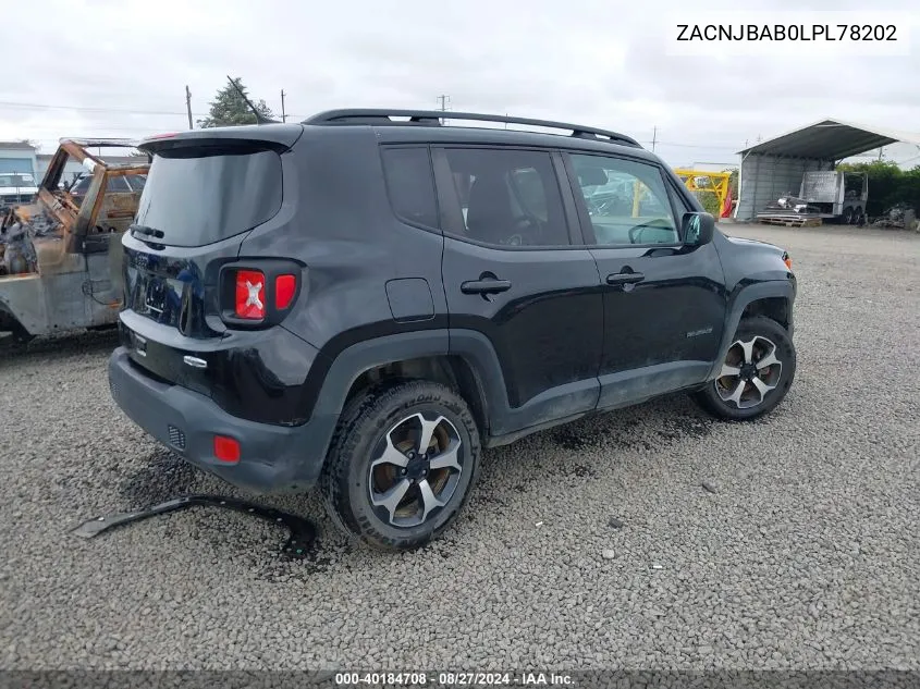 2020 Jeep Renegade North Edition 4X4 VIN: ZACNJBAB0LPL78202 Lot: 40184708