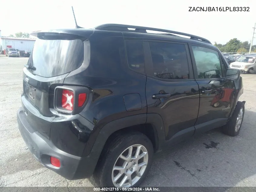 ZACNJBA16LPL83332 2020 Jeep Renegade Sport 4X4