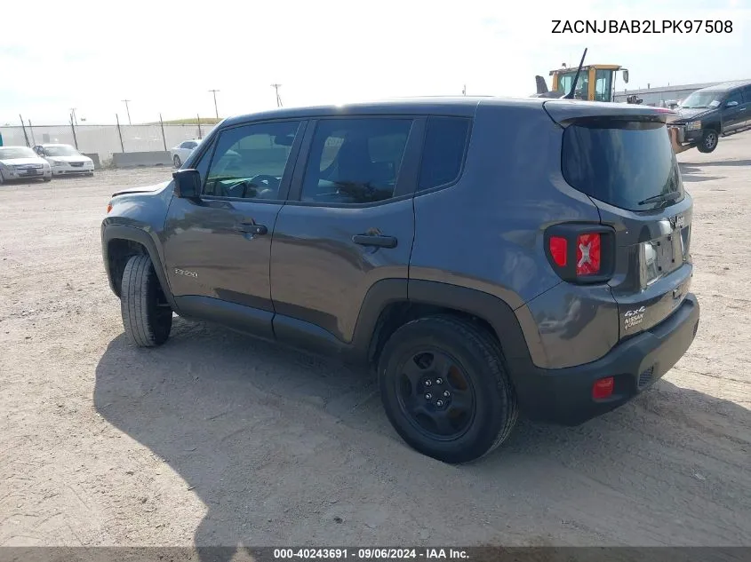 2020 Jeep Renegade Sport 4X4 VIN: ZACNJBAB2LPK97508 Lot: 40243691