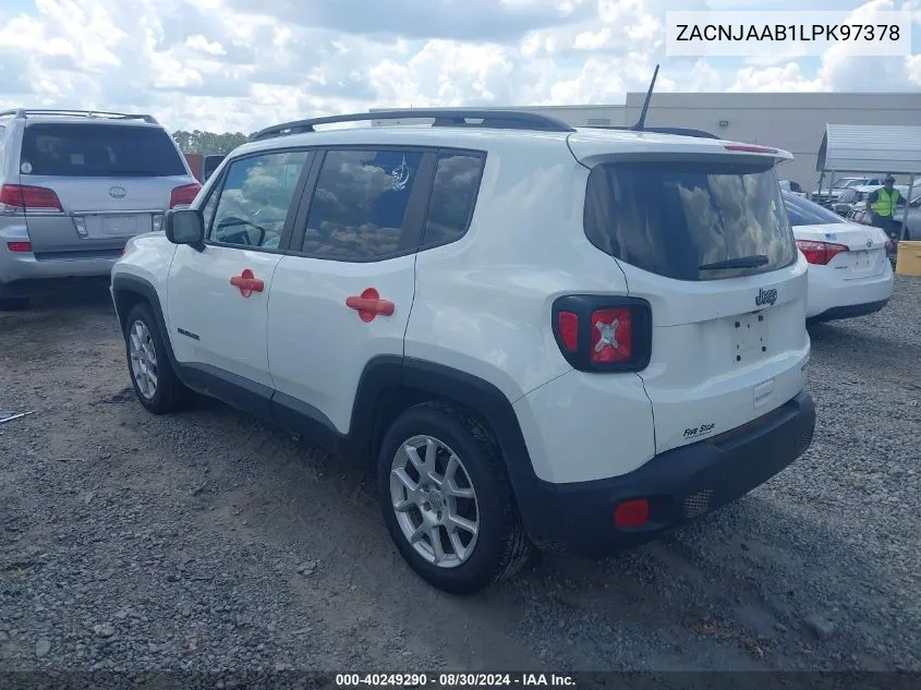 ZACNJAAB1LPK97378 2020 Jeep Renegade Sport Fwd